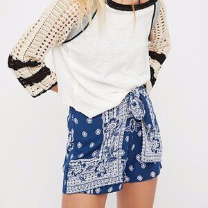 Free People tie-front shorts
